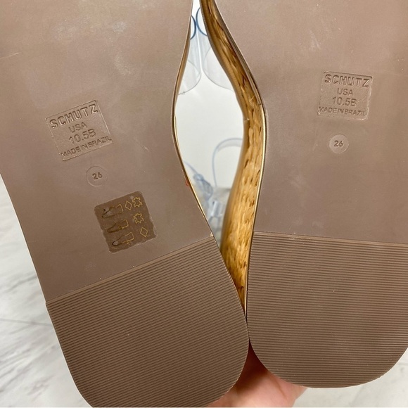 New! Schutz Caryne Wedge Heel Sandal 10 1/2 - Picture 10 of 13